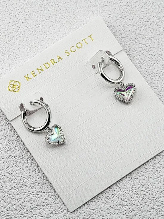 Kendra Scott Heart Crystal Spike Earrings - Picture 1 of 1